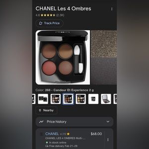 Chanel LES 4 OMBRES
Multi-Effect Quadra Eyeshadow